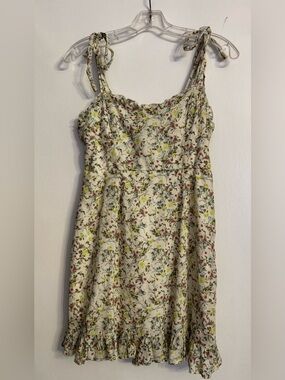 wild fable Cream Floral Tie-Shoulder Sundress